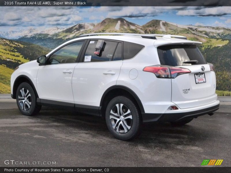 Super White / Black 2016 Toyota RAV4 LE AWD
