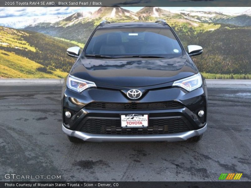 Black Sand Pearl / Black 2016 Toyota RAV4 SE AWD