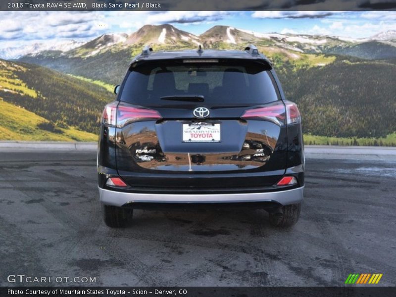 Black Sand Pearl / Black 2016 Toyota RAV4 SE AWD