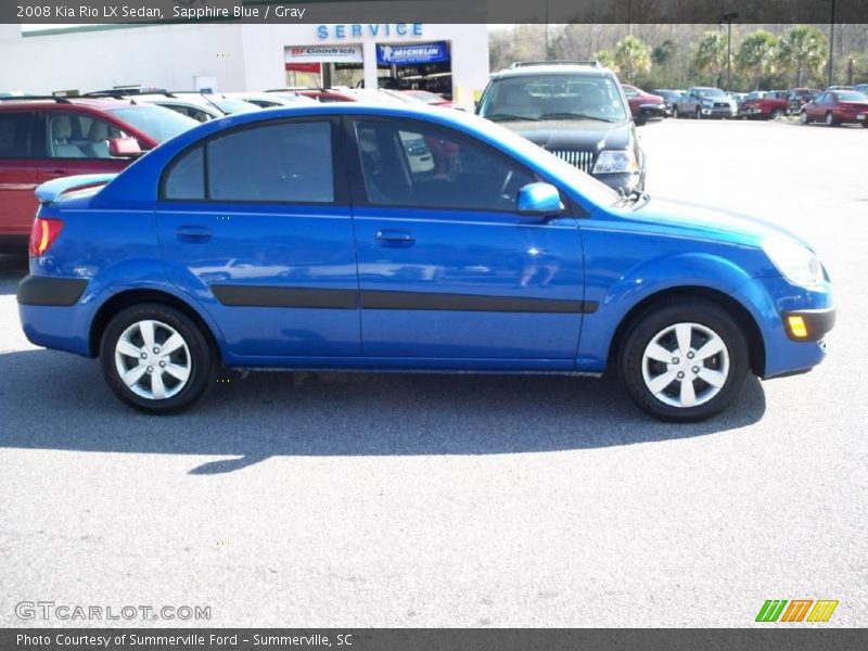 Sapphire Blue / Gray 2008 Kia Rio LX Sedan