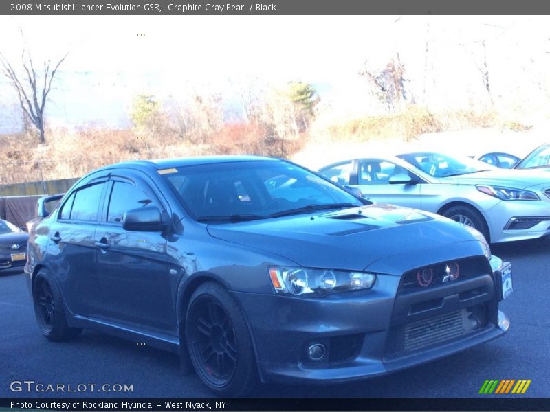 Graphite Gray Pearl / Black 2008 Mitsubishi Lancer Evolution GSR