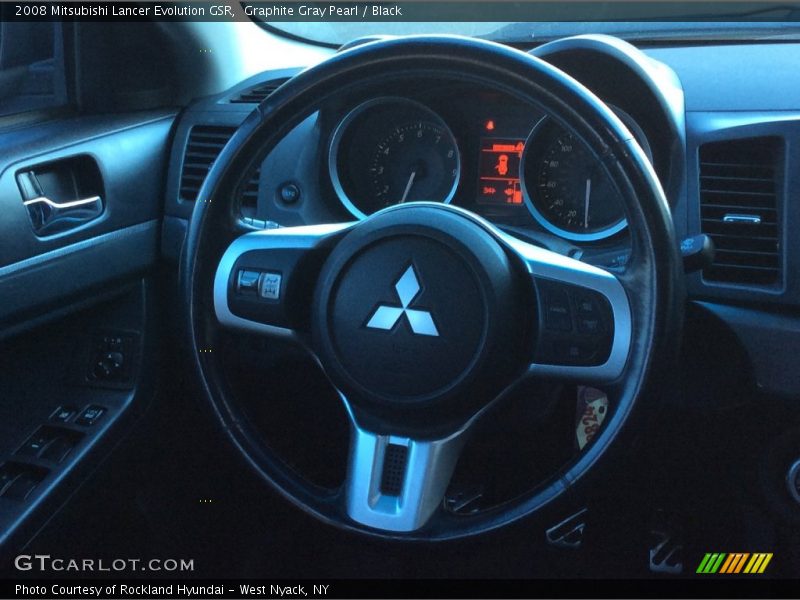 Graphite Gray Pearl / Black 2008 Mitsubishi Lancer Evolution GSR