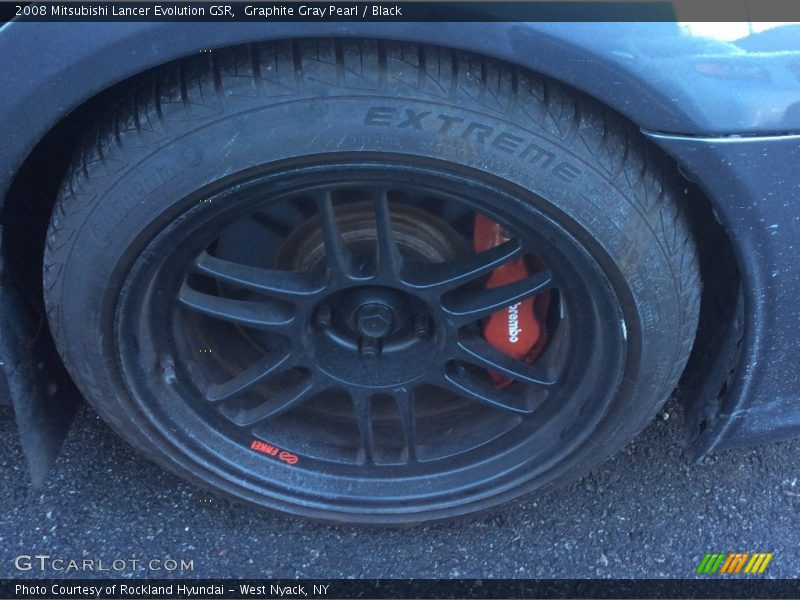 Graphite Gray Pearl / Black 2008 Mitsubishi Lancer Evolution GSR