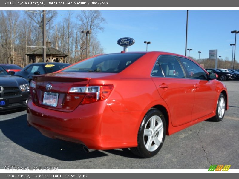 Barcelona Red Metallic / Black/Ash 2012 Toyota Camry SE