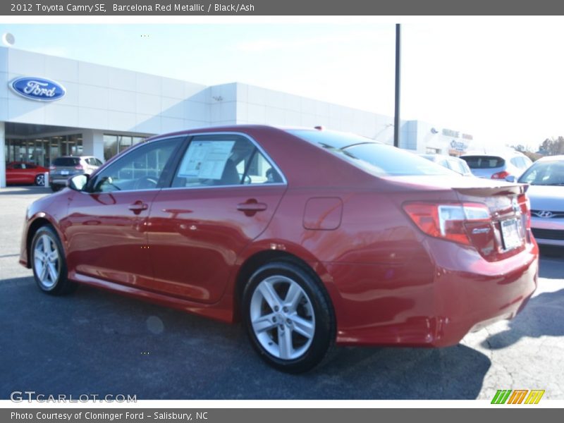 Barcelona Red Metallic / Black/Ash 2012 Toyota Camry SE