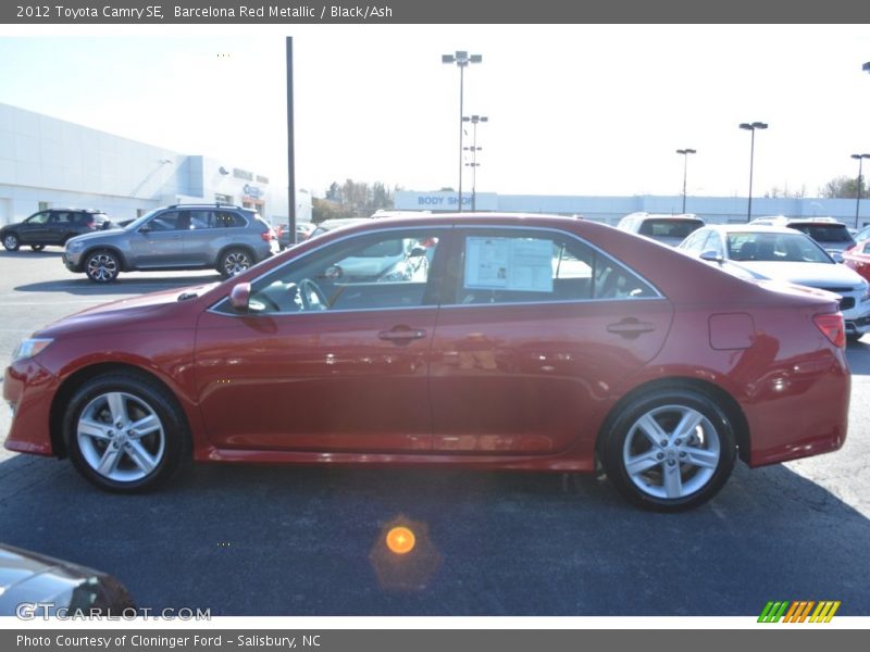 Barcelona Red Metallic / Black/Ash 2012 Toyota Camry SE