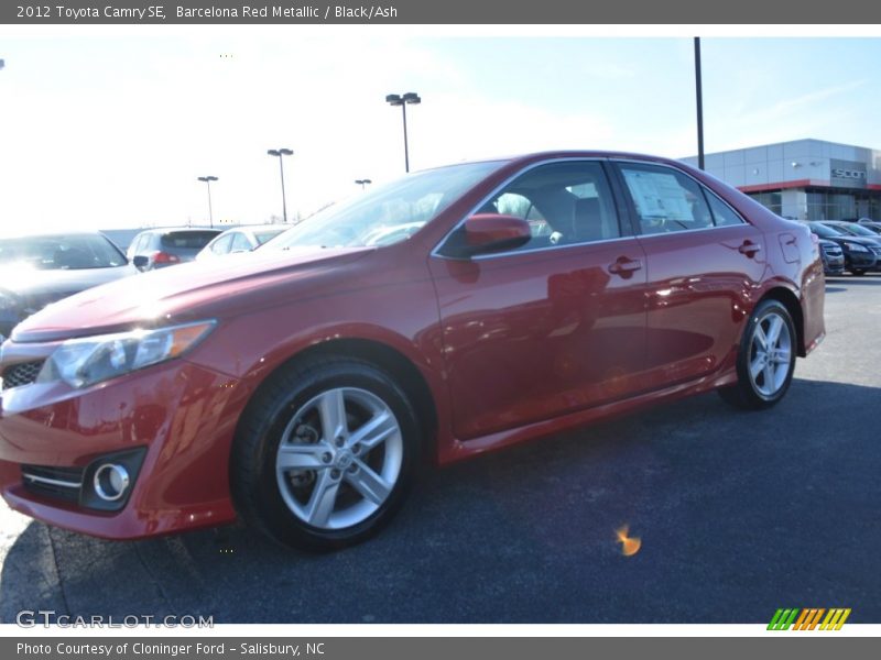 Barcelona Red Metallic / Black/Ash 2012 Toyota Camry SE