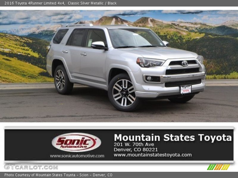 Classic Silver Metallic / Black 2016 Toyota 4Runner Limited 4x4