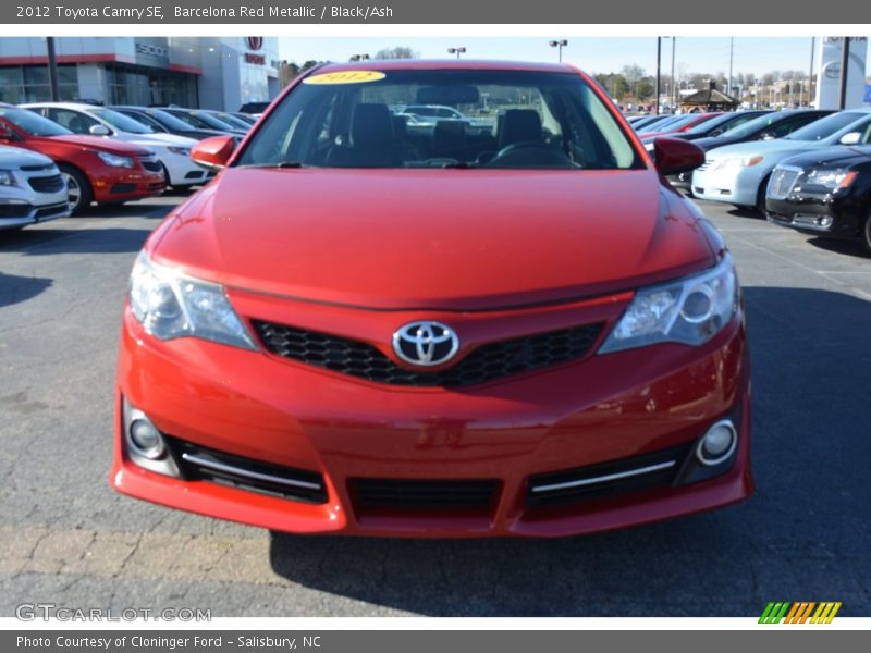 Barcelona Red Metallic / Black/Ash 2012 Toyota Camry SE
