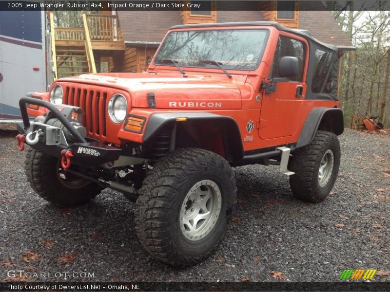 Impact Orange / Dark Slate Gray 2005 Jeep Wrangler Rubicon 4x4