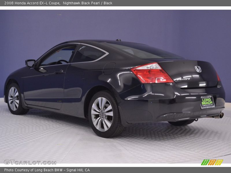 Nighthawk Black Pearl / Black 2008 Honda Accord EX-L Coupe