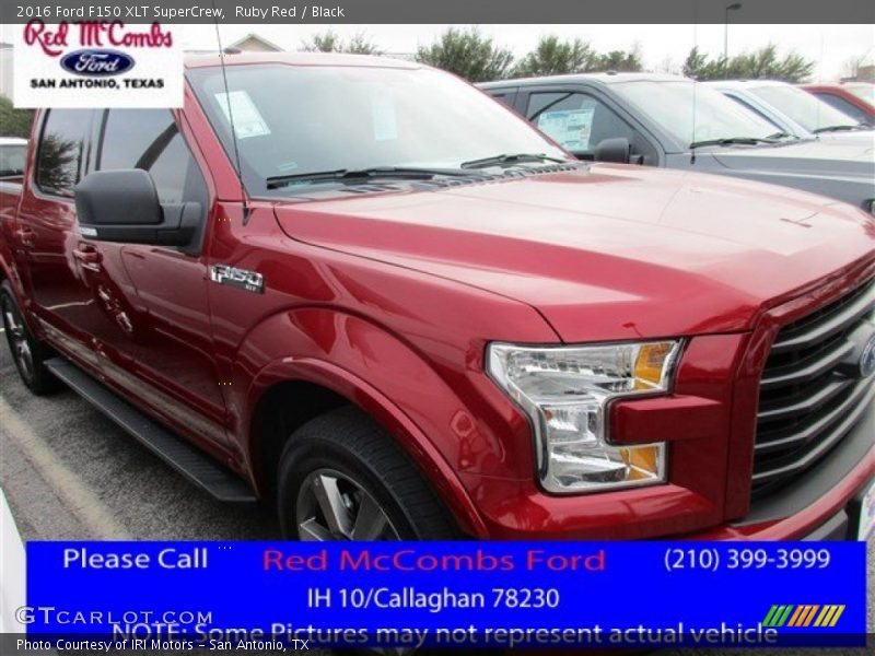 Ruby Red / Black 2016 Ford F150 XLT SuperCrew