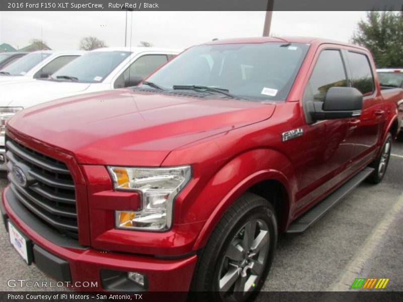 Ruby Red / Black 2016 Ford F150 XLT SuperCrew