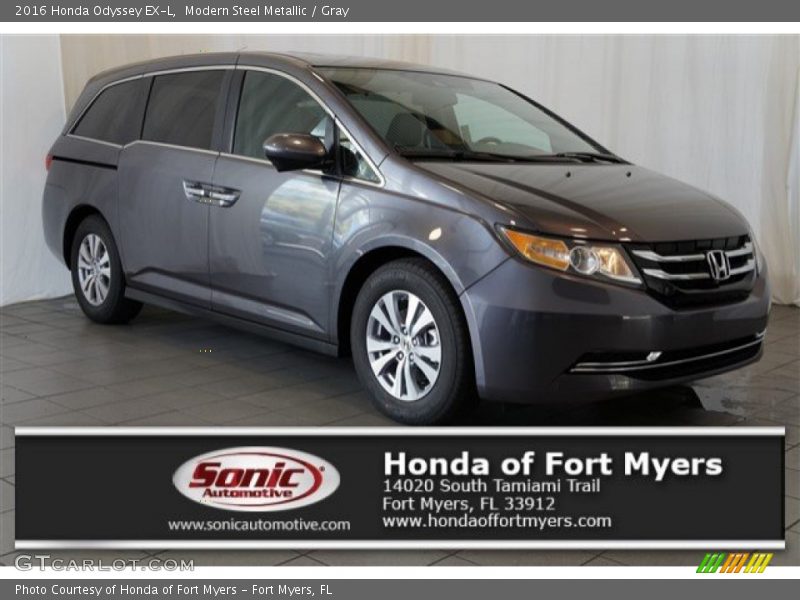 Modern Steel Metallic / Gray 2016 Honda Odyssey EX-L