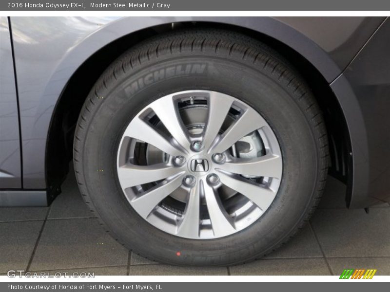 Modern Steel Metallic / Gray 2016 Honda Odyssey EX-L