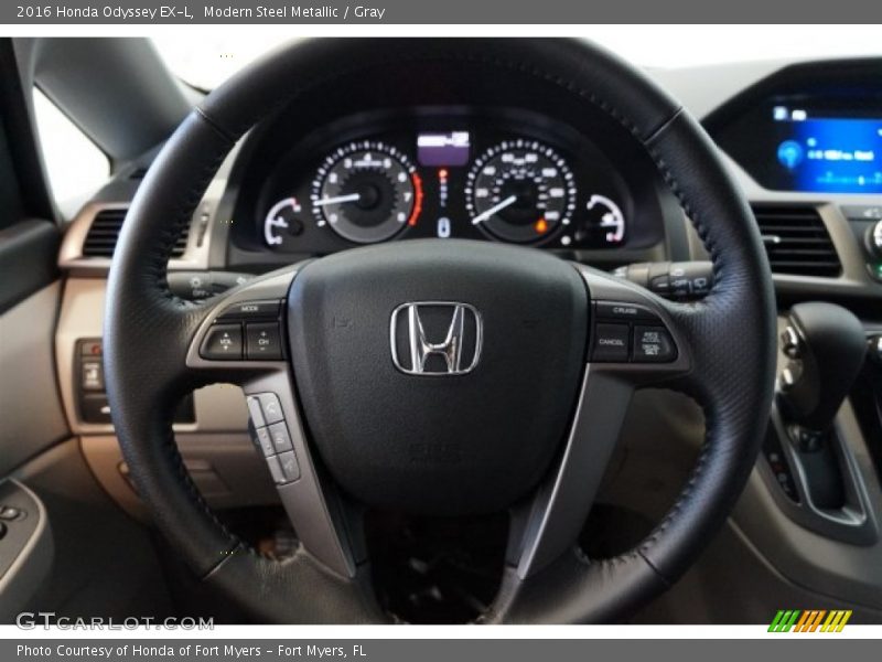 Modern Steel Metallic / Gray 2016 Honda Odyssey EX-L
