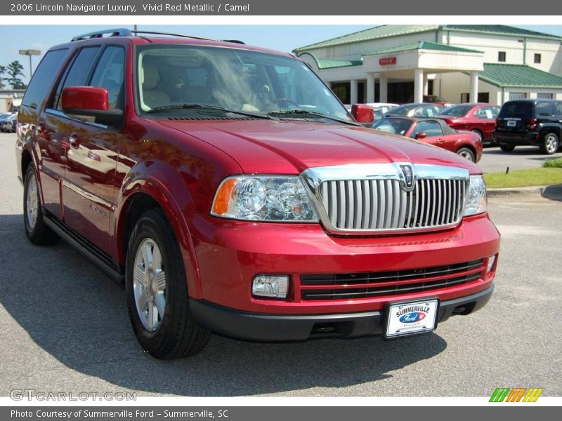 Vivid Red Metallic / Camel 2006 Lincoln Navigator Luxury