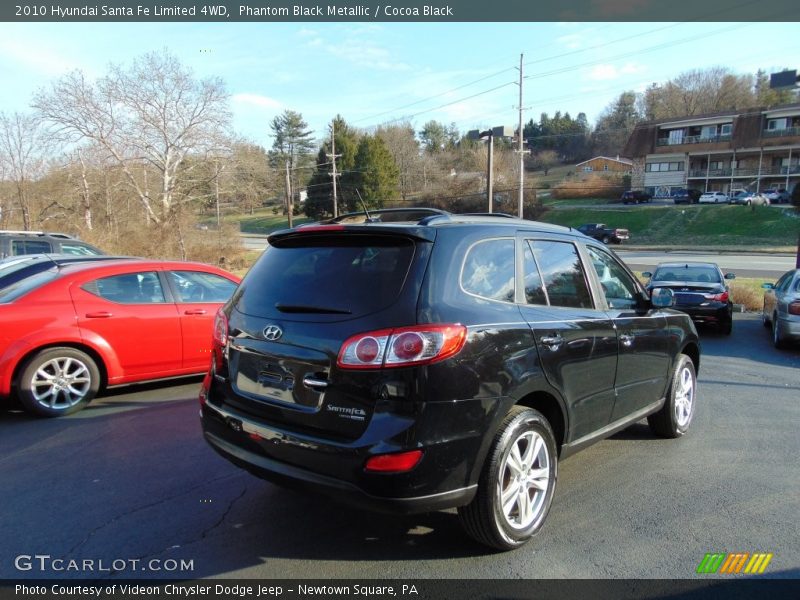 Phantom Black Metallic / Cocoa Black 2010 Hyundai Santa Fe Limited 4WD