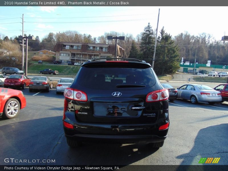 Phantom Black Metallic / Cocoa Black 2010 Hyundai Santa Fe Limited 4WD