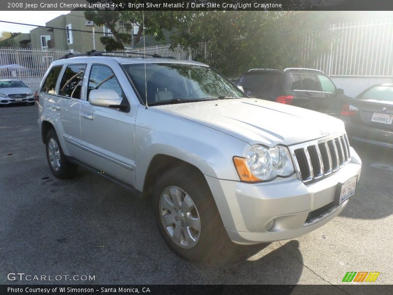 Bright Silver Metallic / Dark Slate Gray/Light Graystone 2008 Jeep Grand Cherokee Limited 4x4