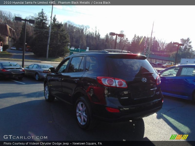 Phantom Black Metallic / Cocoa Black 2010 Hyundai Santa Fe Limited 4WD