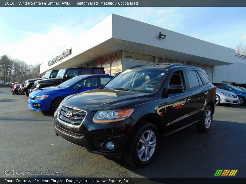 Phantom Black Metallic / Cocoa Black 2010 Hyundai Santa Fe Limited 4WD