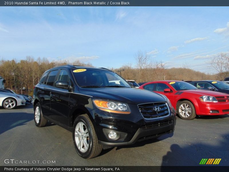 Phantom Black Metallic / Cocoa Black 2010 Hyundai Santa Fe Limited 4WD