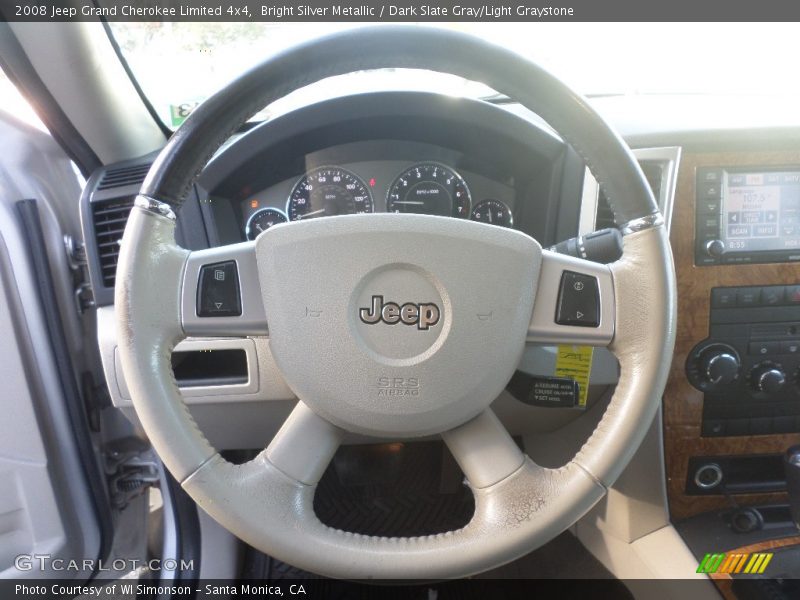 Bright Silver Metallic / Dark Slate Gray/Light Graystone 2008 Jeep Grand Cherokee Limited 4x4