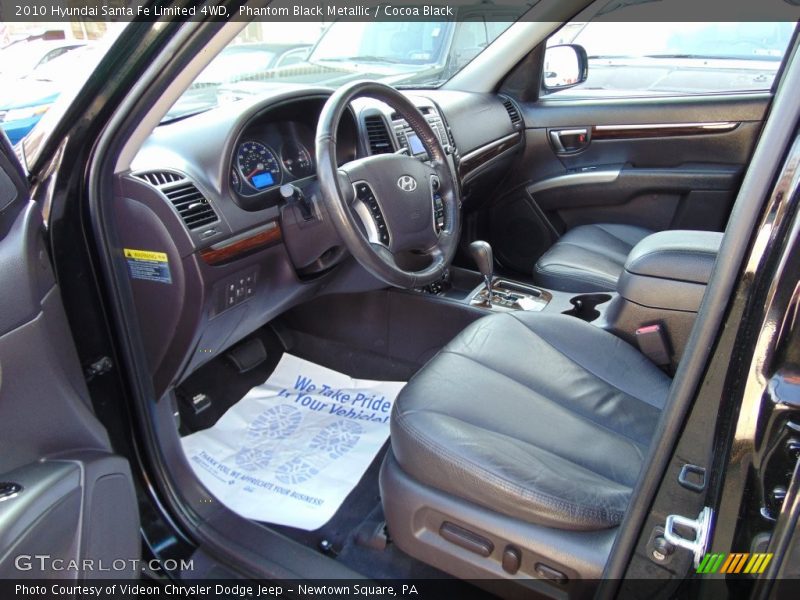 Phantom Black Metallic / Cocoa Black 2010 Hyundai Santa Fe Limited 4WD