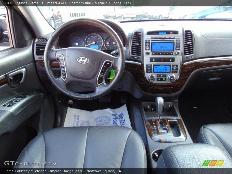 Phantom Black Metallic / Cocoa Black 2010 Hyundai Santa Fe Limited 4WD