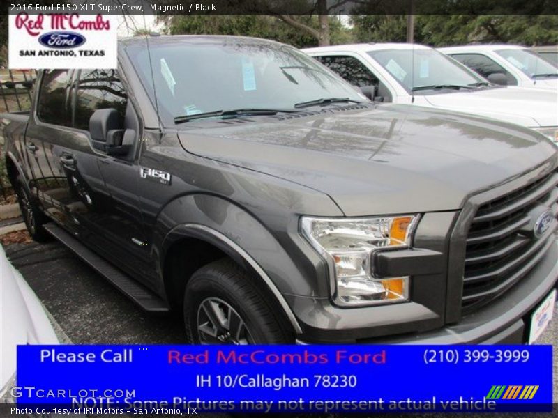 Magnetic / Black 2016 Ford F150 XLT SuperCrew