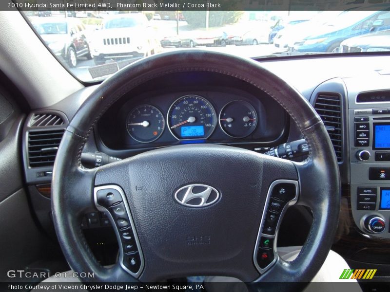 Phantom Black Metallic / Cocoa Black 2010 Hyundai Santa Fe Limited 4WD