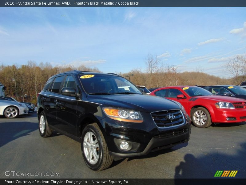 Phantom Black Metallic / Cocoa Black 2010 Hyundai Santa Fe Limited 4WD