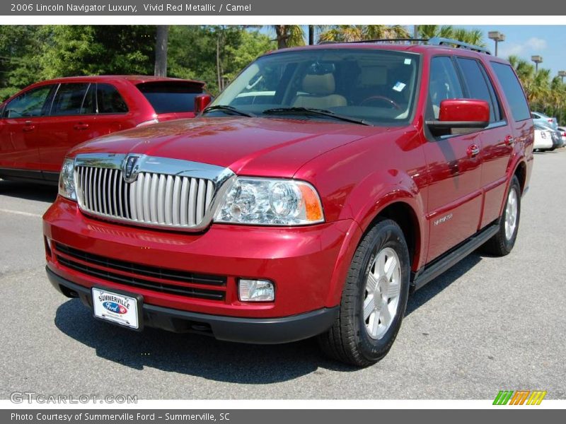 Vivid Red Metallic / Camel 2006 Lincoln Navigator Luxury