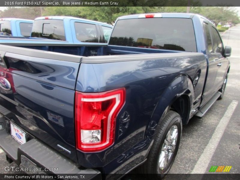 Blue Jeans / Medium Earth Gray 2016 Ford F150 XLT SuperCab
