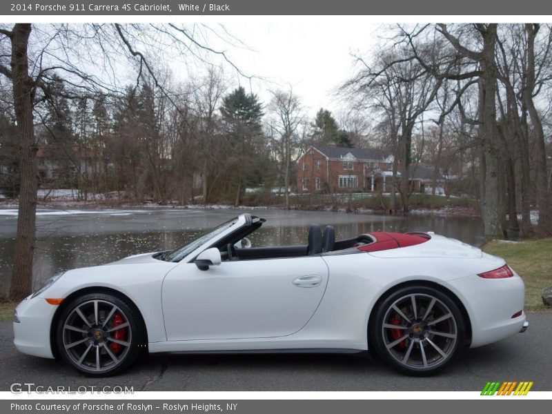 White / Black 2014 Porsche 911 Carrera 4S Cabriolet