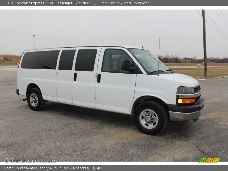 Summit White / Medium Pewter 2014 Chevrolet Express 3500 Passenger Extended LT