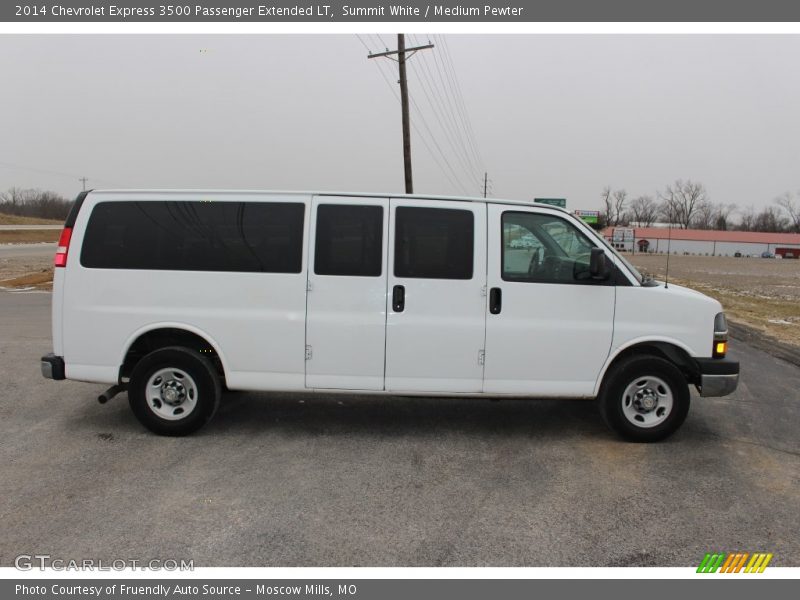 Summit White / Medium Pewter 2014 Chevrolet Express 3500 Passenger Extended LT