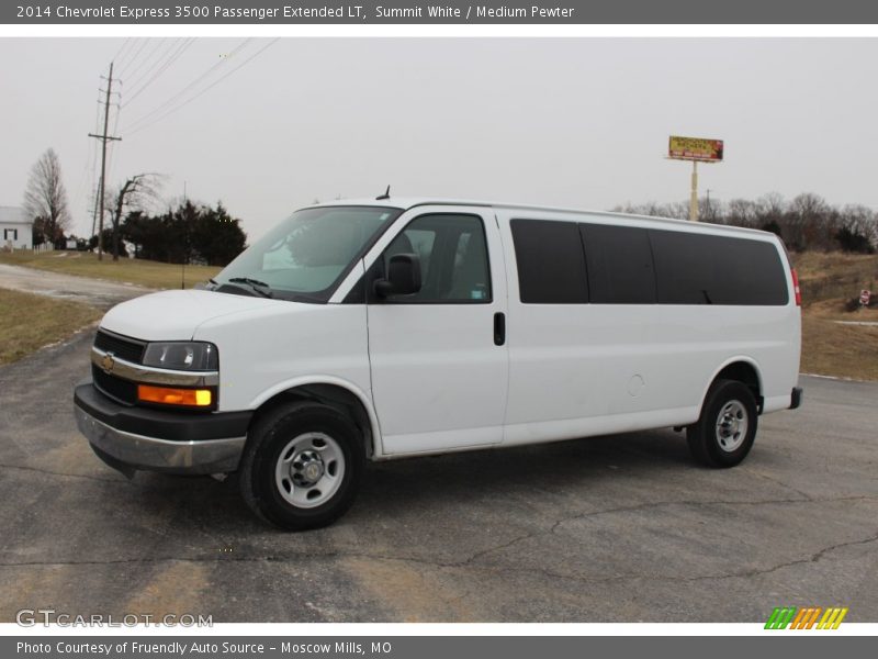 Summit White / Medium Pewter 2014 Chevrolet Express 3500 Passenger Extended LT
