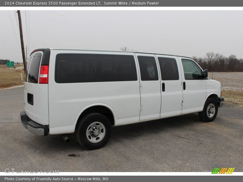 Summit White / Medium Pewter 2014 Chevrolet Express 3500 Passenger Extended LT