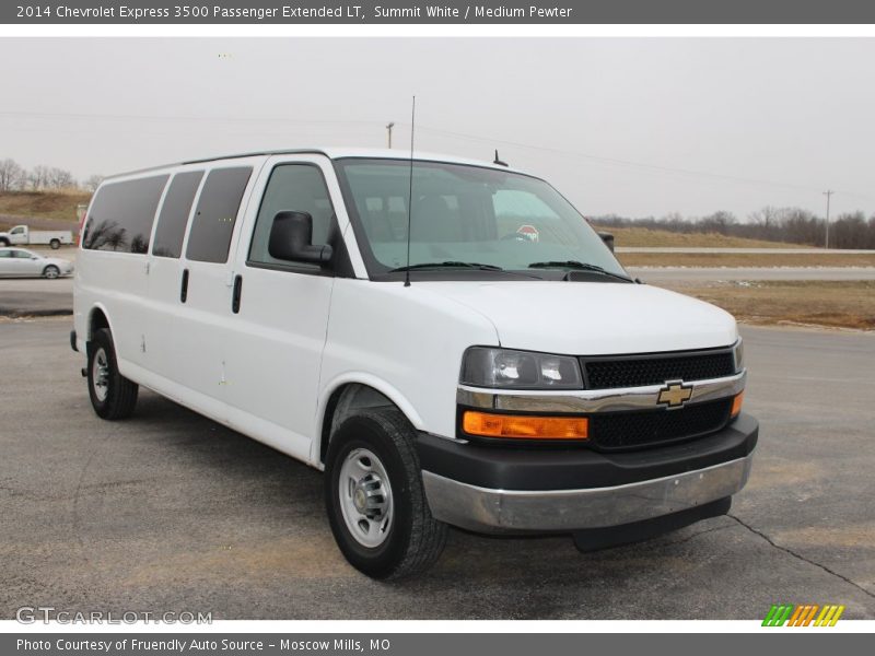 Summit White / Medium Pewter 2014 Chevrolet Express 3500 Passenger Extended LT