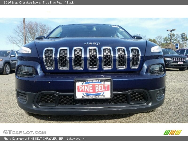 True Blue Pearl / Black 2016 Jeep Cherokee Sport