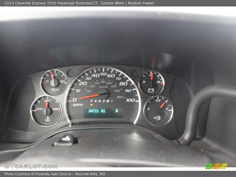 Summit White / Medium Pewter 2014 Chevrolet Express 3500 Passenger Extended LT