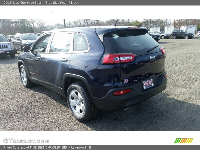True Blue Pearl / Black 2016 Jeep Cherokee Sport