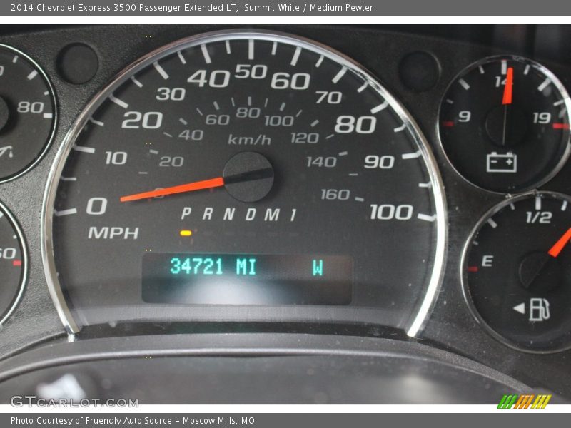 Summit White / Medium Pewter 2014 Chevrolet Express 3500 Passenger Extended LT