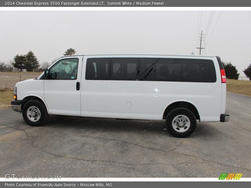 Summit White / Medium Pewter 2014 Chevrolet Express 3500 Passenger Extended LT