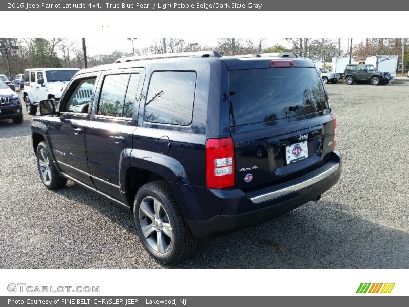 True Blue Pearl / Light Pebble Beige/Dark Slate Gray 2016 Jeep Patriot Latitude 4x4