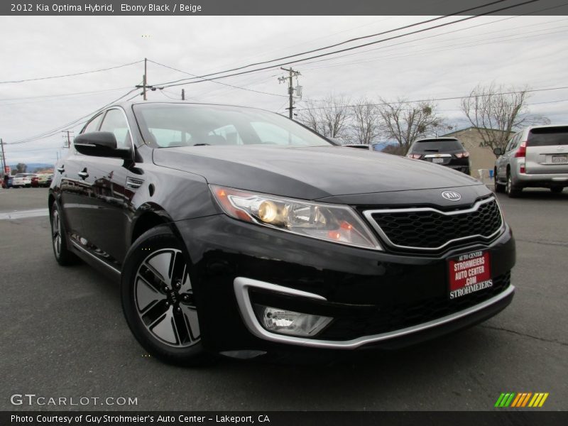 Ebony Black / Beige 2012 Kia Optima Hybrid
