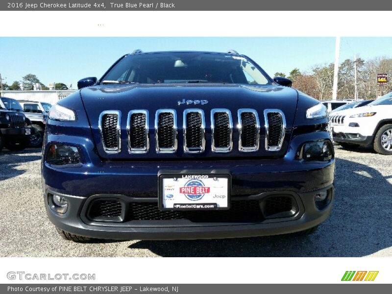 True Blue Pearl / Black 2016 Jeep Cherokee Latitude 4x4