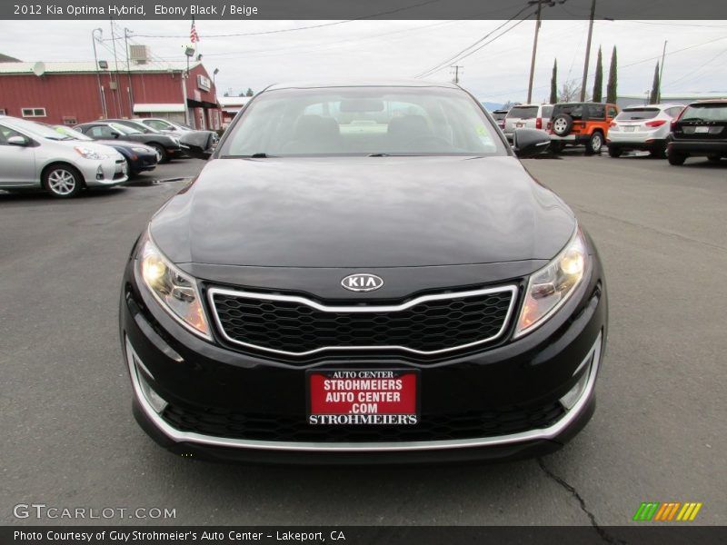 Ebony Black / Beige 2012 Kia Optima Hybrid